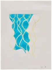 Water by David Hockney, 1966, coloured pencil on paper, sold Jun 2025