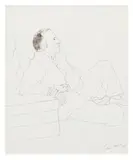 David Hockney, Untitled (Roland Petit), ink on paper