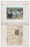 Christo, Wrapped Reichstag (Project for Berlin), 1987, graphite, charcoal, enamel, photograph and printed map collage on​ card laid down on board, in Plexiglas box