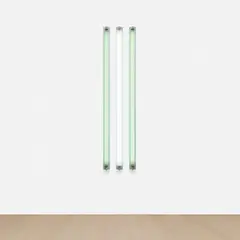 Robert Irwin, #3 x 6' Four Fold, 2011, jade and grey fluorescent light, in 3 parts