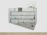 Rashid Johnson, Art Ensemble, 2010, mirror, wood, MDF, wax, vinyl record, books, shea butter and space rocks