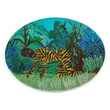 Mickalene Thomas, The Untamed in Rousseau, 2003, acrylic and Swarovski rhinestones on panel
