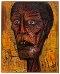 Tête d'écorché by Bernard Buffet, 1964, oil on canvas, offered Jun 2025