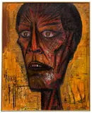 Bernard Buffet, Tête d'écorché, 1964, oil on canvas