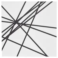 François Morellet, 10 lignes au hasard, 1975, acrylic on canvas