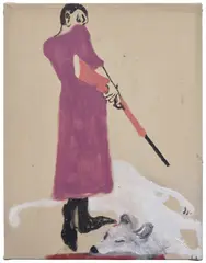 Lenz Geerk, Hunter, 2014, oil on canvas