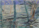 Nick Goss, Undertow, 2017, oil and pigment on linen