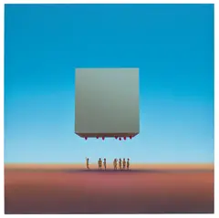 Mehdi Ghadyanloo, Untitled (Cube), 2019, acrylic on canvas