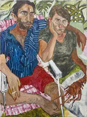 Andrés y Jenna by Bernadette Despujols, 2022, oil on canvas, sold Jun 2025
