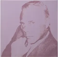 Giorgio Armani by Andy Warhol, 1981, synthetic polymer paint, silkscreen ink and diamond dust on canvas, offered Oct 2025