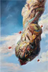 Glenn Brown, The Revolutionary Corps of Teenage Jesus, 2005, oil on panel