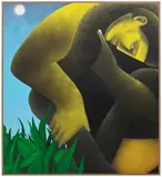 Vojtěch Kovařík, Laocoon, 2020, acrylic, spray paint and sand on canvas