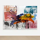 Robert Rauschenberg, Gospel Yodel (Salvage Series), 1984, silkscreen ink and acrylic on canvas
