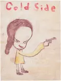 Cold Side by Yoshitomo Nara, 1995, acrylic on paper, sold Oct 2025