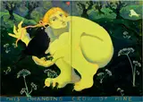 Georg Wilson, This Changing Crow of Mine, 2022, oil on panel, diptych