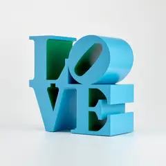 Robert Indiana, Love-Blue-Green, 1966, polychrome aluminium