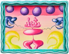 PLACADEZZ by Kenny Scharf, 1997, oil and acrylic on canvas, in artist's frame, sold Oct 2025