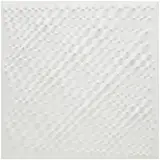 Enrico Castellani, Superficie Bianca, 1996, acrylic on shaped canvas