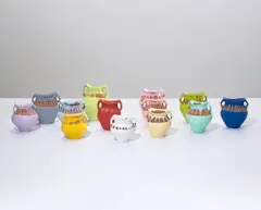 Coloured Vases by Ai Weiwei, 2008, industrial paint on Neolithic vases, in 13 parts, sold Oct 2025