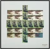 Gilbert&George, THE ORDER OF THE THISTLE, 1981, postcards on board, in artist's frame