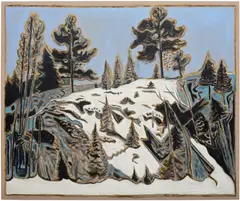 Billy Childish, Man Howling to Wolves, 2015, oil and charcoal on linen