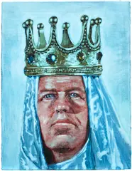 Joseph Yaeger, Hard out there for autocrats, 2019, watercolour on gessoed canvas