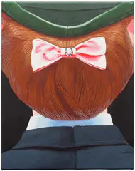 Sarah Miska, Rider with Pink Bow, 2021, acrylic on canvas