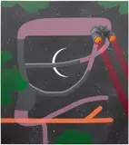 Oli Epp, Neighbourhood Watch, 2018, oil, acrylic and spray paint on canvas