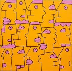 Thierry Noir, Manifest for always being attractively and superbly clothed, 2023, acrylic on canvas