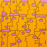 Thierry Noir, Manifest for always being attractively and superbly clothed, 2023, acrylic on canvas