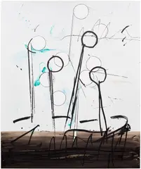 Secundino Hernández, Untitled, 2017, acrylic on canvas, in artist's frame