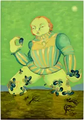 Georg Wilson, The Wader, 2022, oil on panel