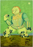 Georg Wilson, The Wader, 2022, oil on panel