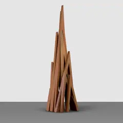 Bernar Venet, 10 Acute Unequal Angles, 2018, steel