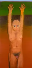 Miriam Cahn, HÄNDE HOCH! 22.08.2017 + 05.04.2018, 2017-2018, oil on panel