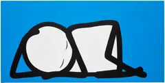 Baby Blue by Stik, 2014, acrylic on canvas, sold Dec 2025