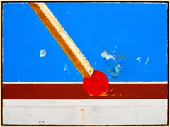 Harold Ancart, Untitled, 2019, oilstick and graphite on paper, in artist's frame