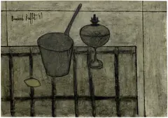 Casserole et lampe à pétrole by Bernard Buffet, 1949, oil on canvas, sold Dec 2025
