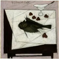 Nature morte à la rascasse by Bernard Buffet, 1949, oil on canvas, sold Dec 2025