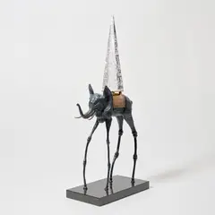 Space Elephant by Salvador Dalí, 1980, bronze with blue patina and resin on a granite base​, sold Dec 2025