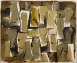 Conrad Marca-Relli, J-S-5-71, 1971, canvas collage and mixed media on canvas laid down on canvas