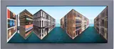Patrick Hughes, Reading Venice, 2012, oil and digital print collage on panel, in artist's frame