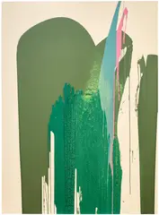 John Armleder, Radiolaria I, 2020, mixed media on canvas