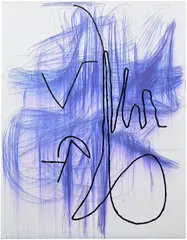 Jana Schröder, Spontacts BO6, 2016, copying pencil and oil on canvas