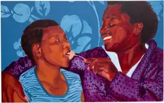 Wangari Mathenge, The Expats (They Were There and We Were, Too), 2021, oil on canvas