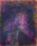 Alexis McGrigg, Undone, 2022, Procion dye and gold mica powder on canvas