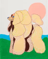 Untitled by Susumu Kamijo, 2019, pastel pencil and pastel oilstick on paper, sold Mar 2025
