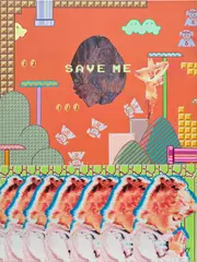 Celeste Rapone, Save me, 2009, acrylic on canvas