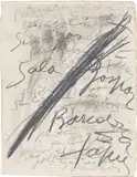 Antoni Tàpies, Untitled, 1969, graphite and ink on paper