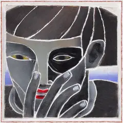 Snake Eyes by Vojtěch Kovařík, 2020, ceramic and acrylic on wood, in artist's frame, sold Mar 2025